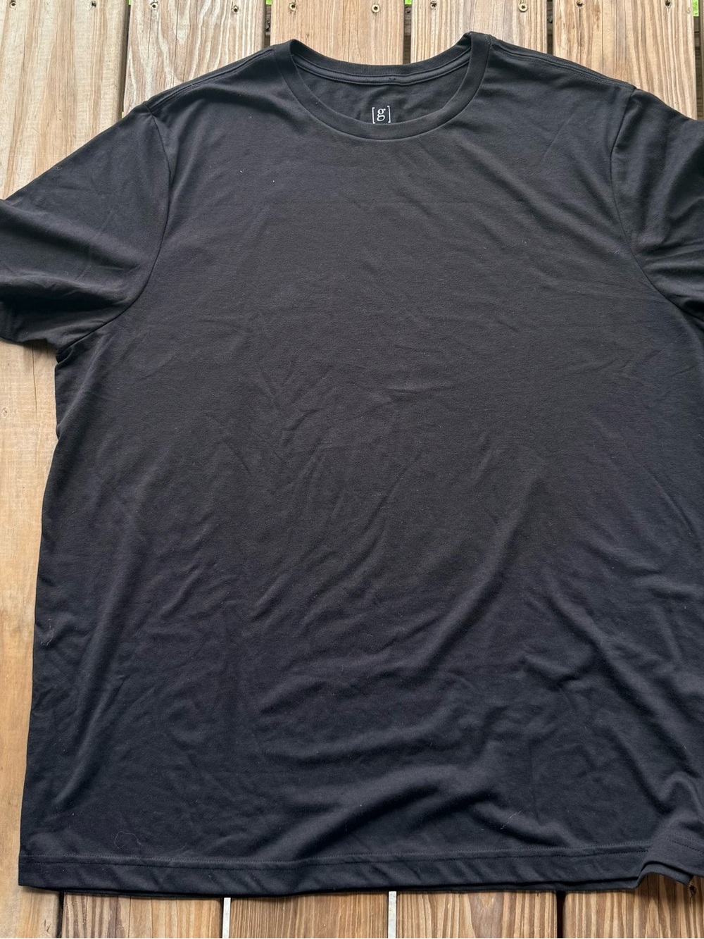 George Men's Black Crew Neck Short Sleeve Tee 2X